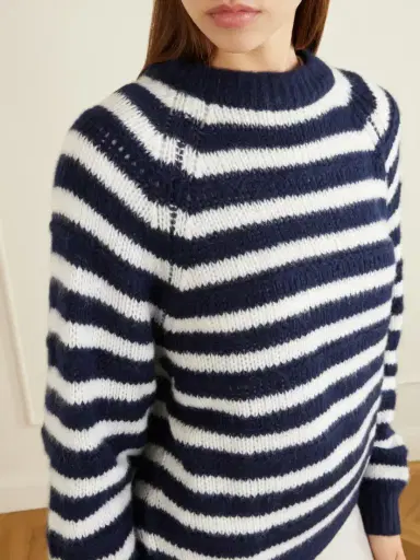 Lisa Yang Reni Striped Cashmere And Silk-blend Sweater | Thumbnail 5 Lisa Yang Reni Striped Cashmere And Silk-blend Sweater | Thumbnail 5