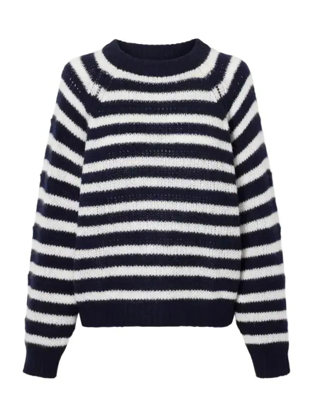 Lisa Yang Reni Striped Cashmere And Silk-blend Sweater