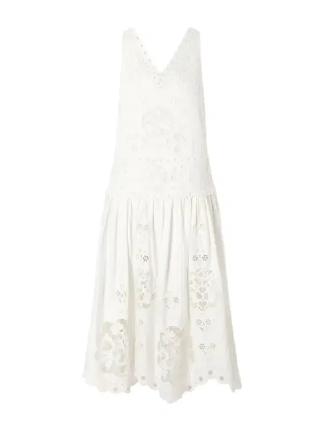 Sea Gardener Broderie Anglaise Cotton-blend Dress
