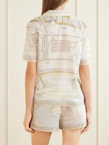 Tory Burch Printed Cotton-voile Shirt | Thumbnail 3 Tory Burch Printed Cotton-voile Shirt | Thumbnail 3