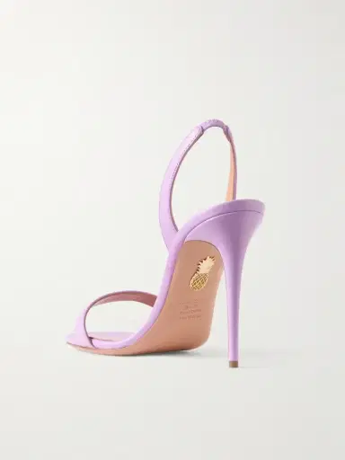 Aquazzura So Nude 105 Leather Slingback Sandals | Thumbnail 3