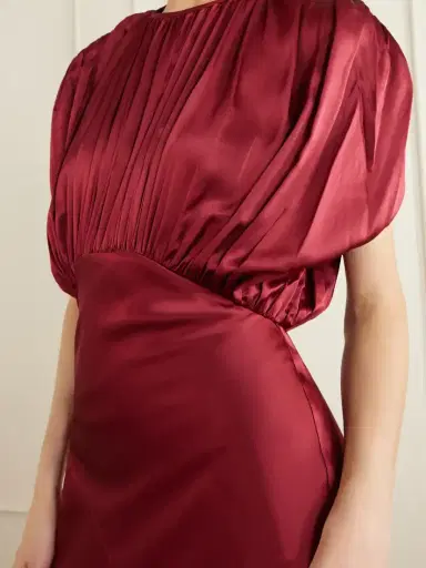 Tove Coco Gathered Satin Maxi Dress | Thumbnail 4
