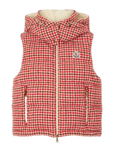 Moncler Niverolle Logo-appliquéd Padded Wool-blend Tweed Vest | Thumbnail 1 Moncler Niverolle Logo-appliquéd Padded Wool-blend Tweed Vest | Thumbnail 1