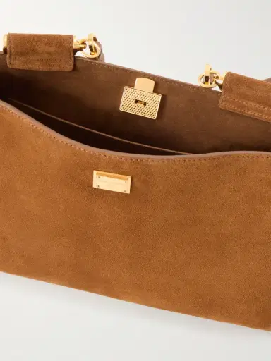 Dolce & Gabbana Vittoria Leather-trimmed Suede Tote | Thumbnail 6