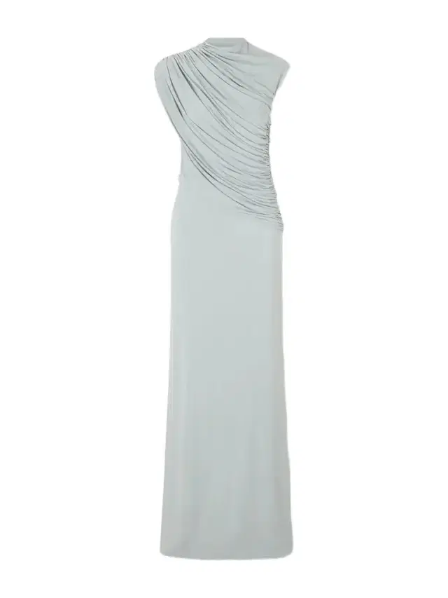 Saffron Gathered Jersey Maxi Dress