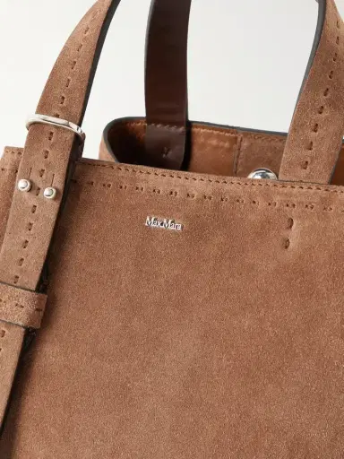 Max Mara Archetipo Logo-embellished Suede Tote | Thumbnail 5