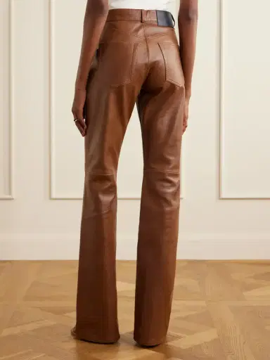 Haikure Flora Paneled Leather Straight-leg Pants | Thumbnail 3 Haikure Flora Paneled Leather Straight-leg Pants | Thumbnail 3