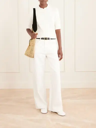 DeMellier The Siena Leather-trimmed Raffia Tote | Thumbnail 3