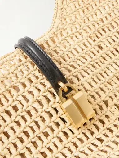 DeMellier The Siena Leather-trimmed Raffia Tote | Thumbnail 5