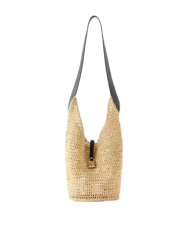 DeMellier The Siena Leather-trimmed Raffia Tote