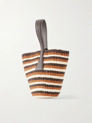 Liffner Leather-trimmed Striped Sisal Tote | Thumbnail 4 Liffner Leather-trimmed Striped Sisal Tote | Thumbnail 4