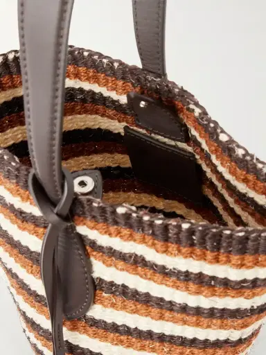 Liffner Leather-trimmed Striped Sisal Tote | Thumbnail 6 Liffner Leather-trimmed Striped Sisal Tote | Thumbnail 6