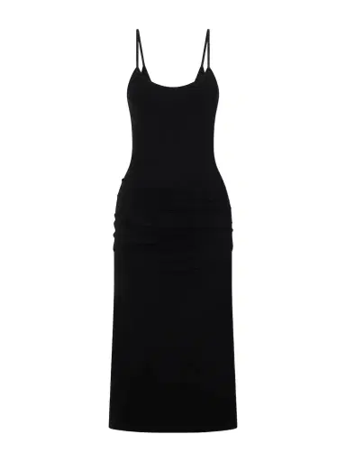 TOTEME Ruched Stretch-jersey Midi Dress | Thumbnail 1