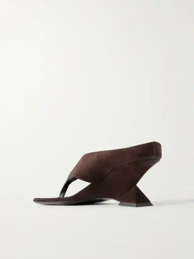The Attico Cheope 65 Suede Wedge Thong Sandals | Thumbnail 3 The Attico Cheope 65 Suede Wedge Thong Sandals | Thumbnail 3