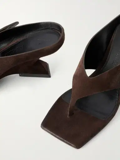 The Attico Cheope 65 Suede Wedge Thong Sandals | Thumbnail 5 The Attico Cheope 65 Suede Wedge Thong Sandals | Thumbnail 5