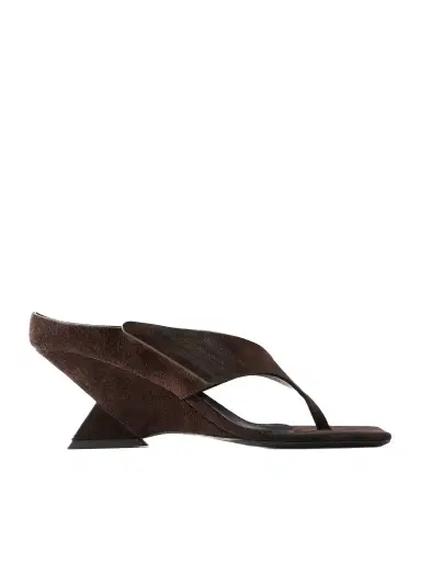 The Attico Cheope 65 Suede Wedge Thong Sandals | Thumbnail 1 The Attico Cheope 65 Suede Wedge Thong Sandals | Thumbnail 1