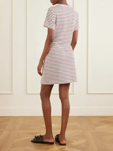 Veronica Beard Elvaris Striped Knotted Jersey Mini Dress | Thumbnail 3