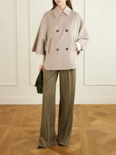 Max Mara Striped Pleated Jersey Wide-leg Pants | Thumbnail 2 Max Mara Striped Pleated Jersey Wide-leg Pants | Thumbnail 2