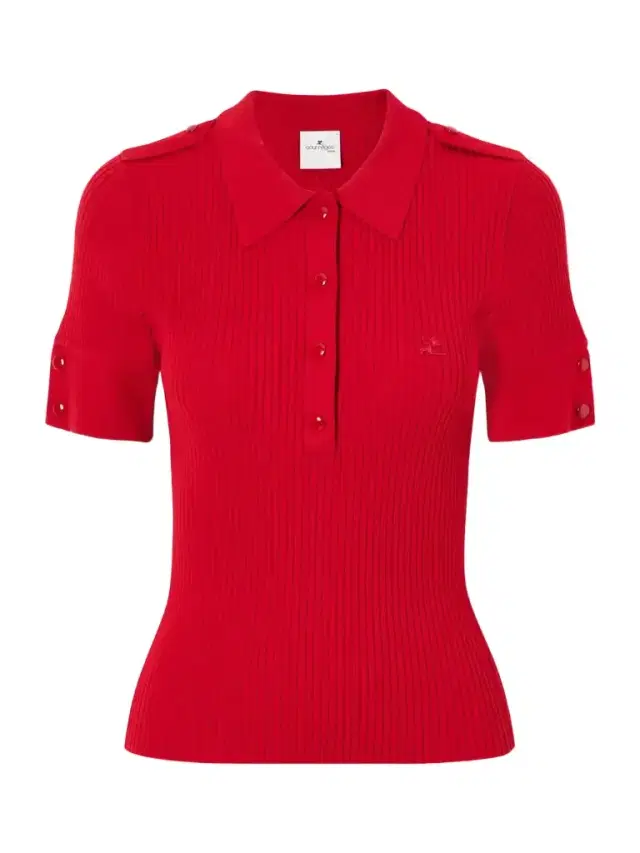 Logo-embroidered Ribbed-knit Polo T-shirt