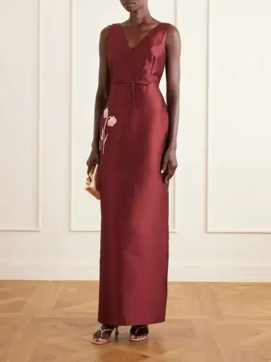 Erdem Bow-detailed Embroidered Mikado Gown | Thumbnail 2 Erdem Bow-detailed Embroidered Mikado Gown | Thumbnail 2