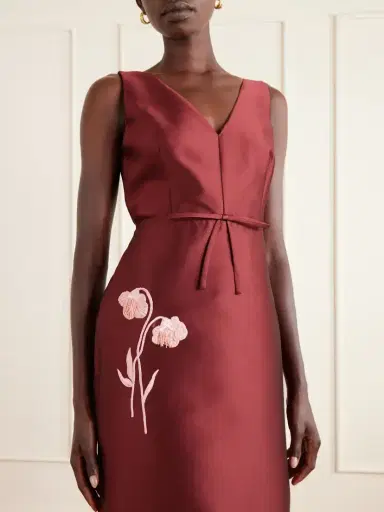Erdem Bow-detailed Embroidered Mikado Gown | Thumbnail 4 Erdem Bow-detailed Embroidered Mikado Gown | Thumbnail 4