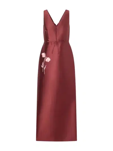 Erdem Bow-detailed Embroidered Mikado Gown | Thumbnail 1 Erdem Bow-detailed Embroidered Mikado Gown | Thumbnail 1
