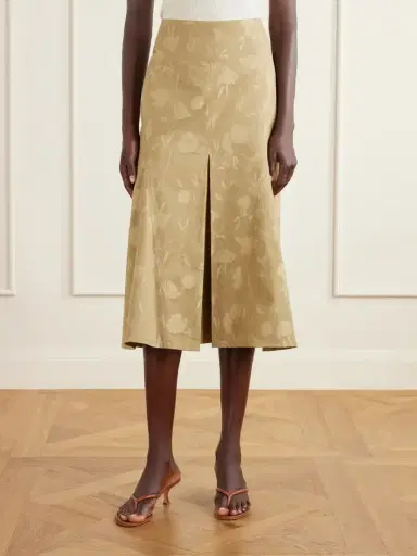 Erdem Floral-jacquard Cotton Midi Skirt | Thumbnail 3 Erdem Floral-jacquard Cotton Midi Skirt | Thumbnail 3
