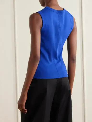 FLORE FLORE Esmé Ribbed Organic Cotton-jersey Tank | Thumbnail 3 FLORE FLORE Esmé Ribbed Organic Cotton-jersey Tank | Thumbnail 3