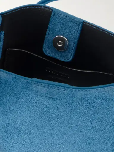 Jil Sander Tangle Small Leather-trimmed Suede Shoulder Bag | Thumbnail 6 Jil Sander Tangle Small Leather-trimmed Suede Shoulder Bag | Thumbnail 6