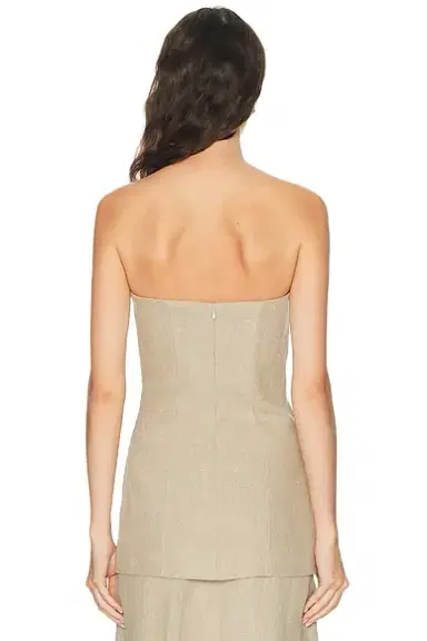 TOTEME Strapless Linen Pocket Top | Thumbnail 3 TOTEME Strapless Linen Pocket Top | Thumbnail 3