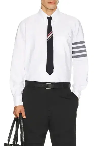 Thom Browne Straight Fit Button Down Long Sleeve Shirt | Thumbnail 1 Thom Browne Straight Fit Button Down Long Sleeve Shirt | Thumbnail 1