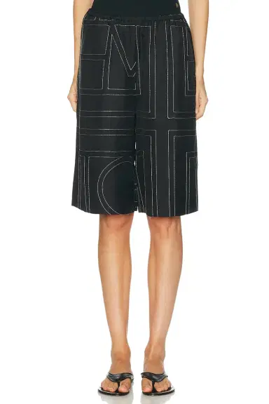 TOTEME Monogram Silk Culotte Short | Thumbnail 7 TOTEME Monogram Silk Culotte Short | Thumbnail 7