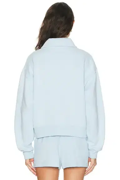 Sporty & Rich Serif Logo Embroidered Polo Sweatshirt | Thumbnail 3