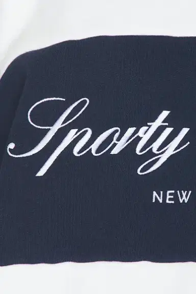 Sporty & Rich Signature Logo Block Crewneck Sweatshirt | Thumbnail 5 Sporty & Rich Signature Logo Block Crewneck Sweatshirt | Thumbnail 5