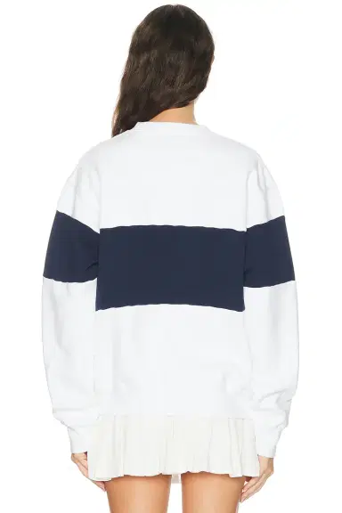 Sporty & Rich Signature Logo Block Crewneck Sweatshirt | Thumbnail 8 Sporty & Rich Signature Logo Block Crewneck Sweatshirt | Thumbnail 8