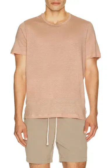 Onia Stretch Linen Crewneck Tee Shirt | Thumbnail 5