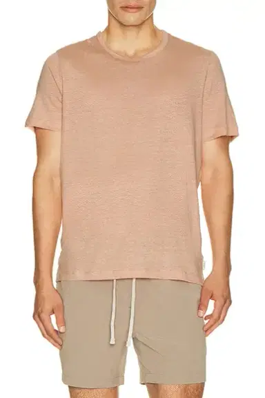 Onia Stretch Linen Crewneck Tee Shirt | Thumbnail 1
