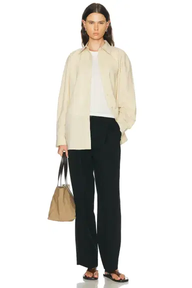 TOTEME Single Pleat Cotton Trouser | Thumbnail 11