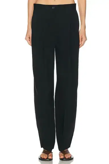TOTEME Single Pleat Cotton Trouser | Thumbnail 1