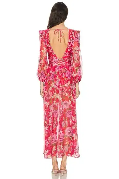PatBo Peony Print Plunge Maxi Dress | Thumbnail 3