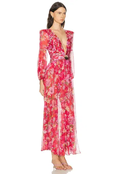 PatBo Peony Print Plunge Maxi Dress | Thumbnail 6