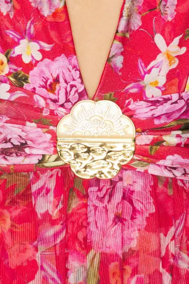 PatBo Peony Print Plunge Maxi Dress | Thumbnail 8