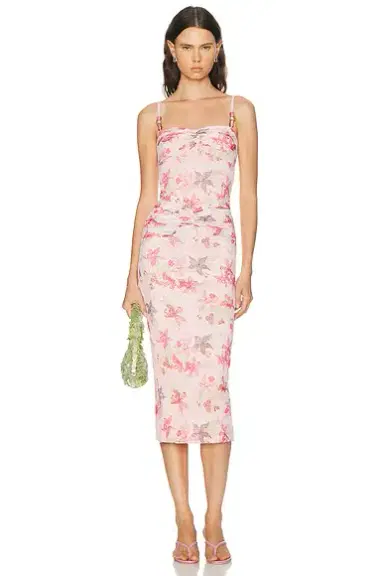 PatBo Orchid Bloom Chiffon Midi Dress | Thumbnail 1 PatBo Orchid Bloom Chiffon Midi Dress | Thumbnail 1