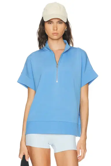 Varley Ritchie Half Zip Short Sleeve Sweatshirt | Thumbnail 5 Varley Ritchie Half Zip Short Sleeve Sweatshirt | Thumbnail 5