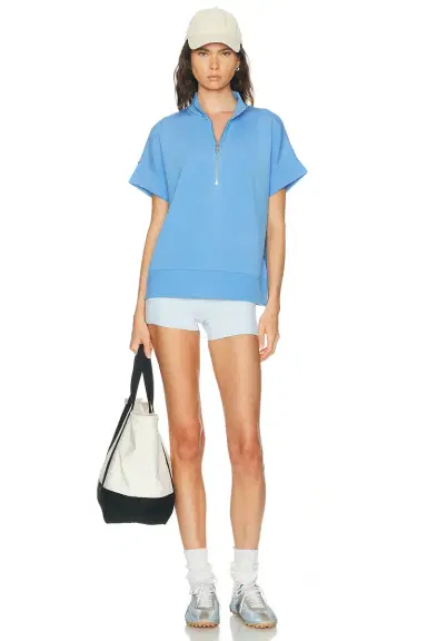 Varley Ritchie Half Zip Short Sleeve Sweatshirt | Thumbnail 8 Varley Ritchie Half Zip Short Sleeve Sweatshirt | Thumbnail 8