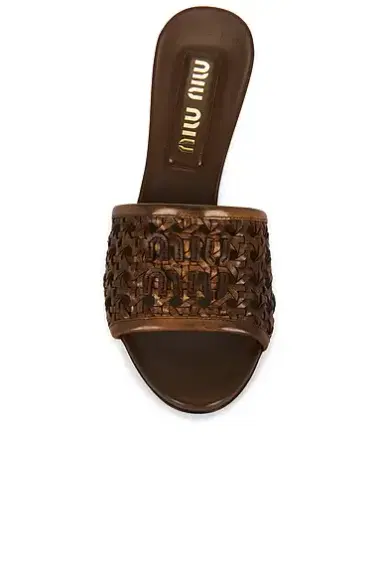 Miu Miu Intreccio Ciabatte Sandal | Thumbnail 4 Miu Miu Intreccio Ciabatte Sandal | Thumbnail 4