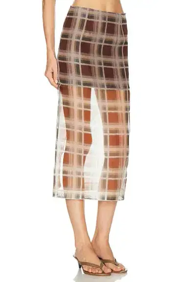 Frame The Plaid Organza Skirt | Thumbnail 2 Frame The Plaid Organza Skirt | Thumbnail 2