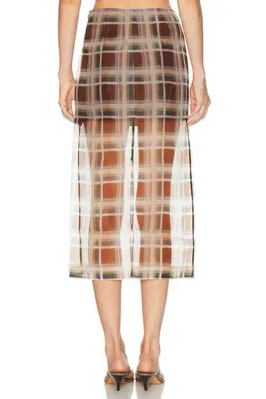 Frame The Plaid Organza Skirt | Thumbnail 4 Frame The Plaid Organza Skirt | Thumbnail 4