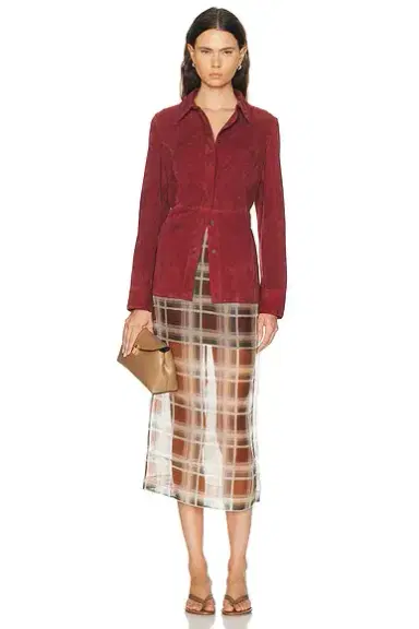 Frame The Plaid Organza Skirt | Thumbnail 5 Frame The Plaid Organza Skirt | Thumbnail 5