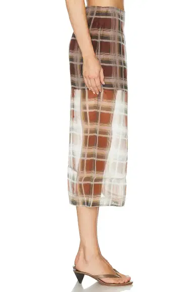 Frame The Plaid Organza Skirt | Thumbnail 9 Frame The Plaid Organza Skirt | Thumbnail 9